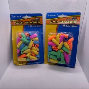 A+ Homework Pencil Cap Erasers 2 PCS. Set